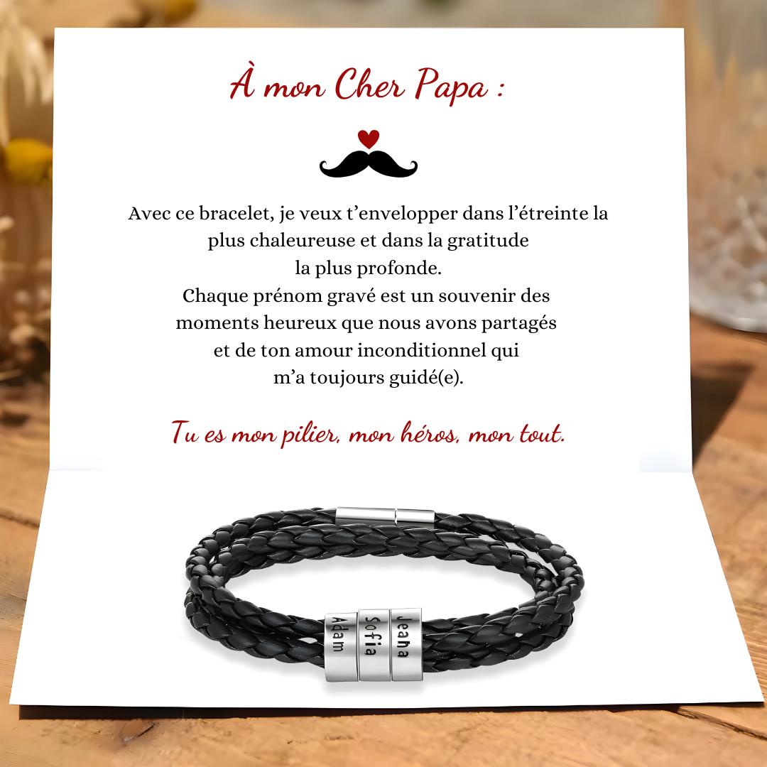 Bracelet Amour Paternel – Personnalisable avec prénoms