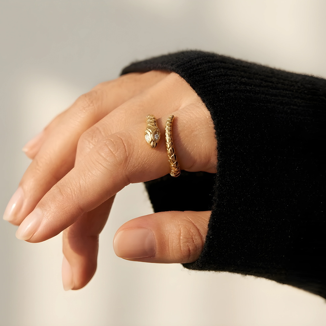 Bague Serpent Doré