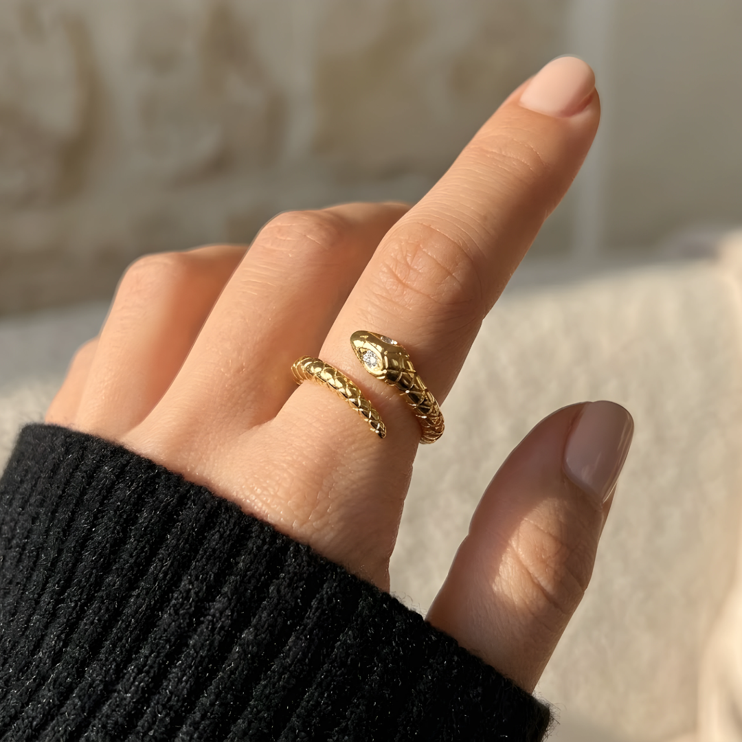Bague Serpent Doré