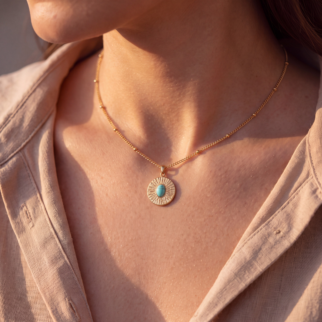 Collier « Protection Ancestrale » – Turquoise