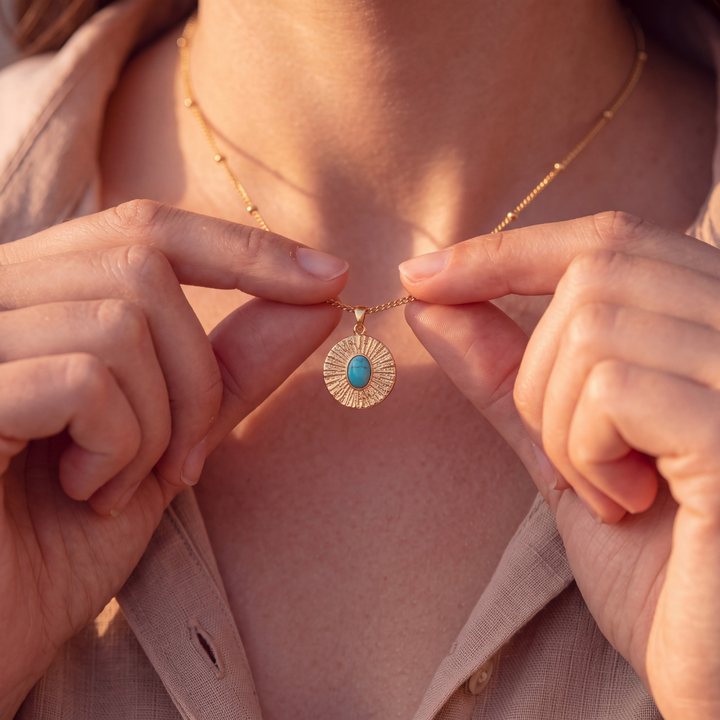 Collier « Protection Ancestrale » – Turquoise