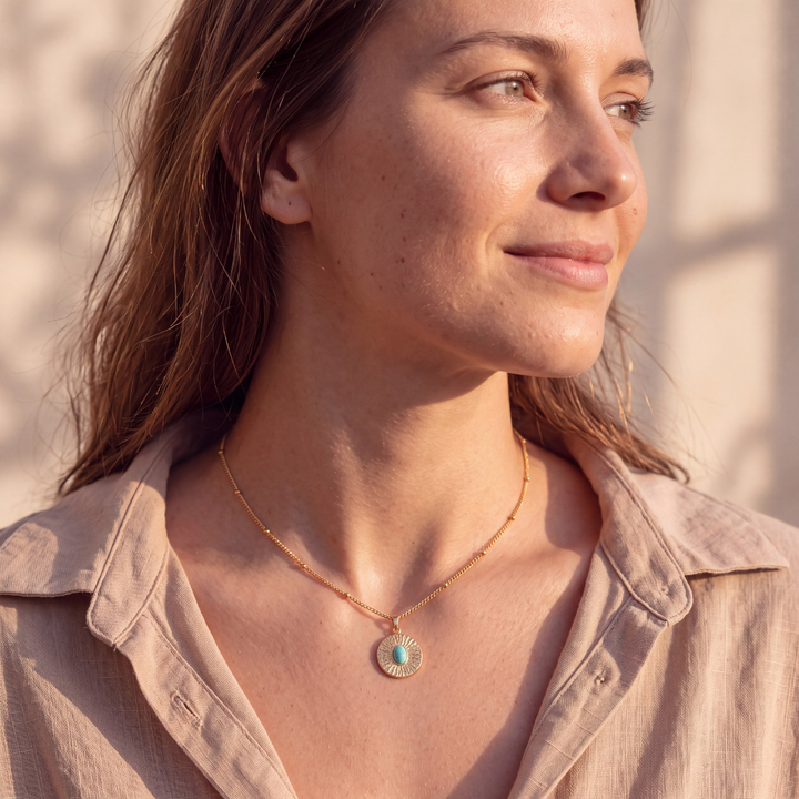 Collier « Protection Ancestrale » – Turquoise