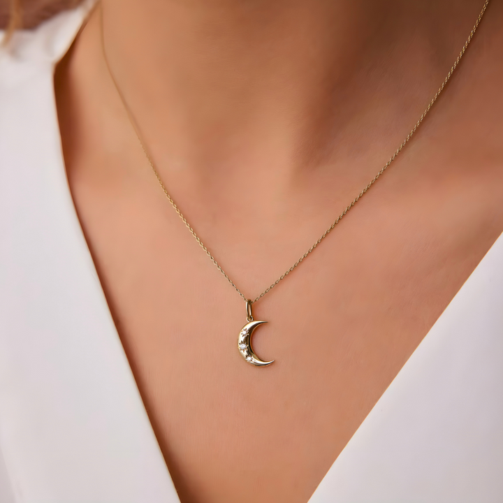 Collier Lune Stellaire