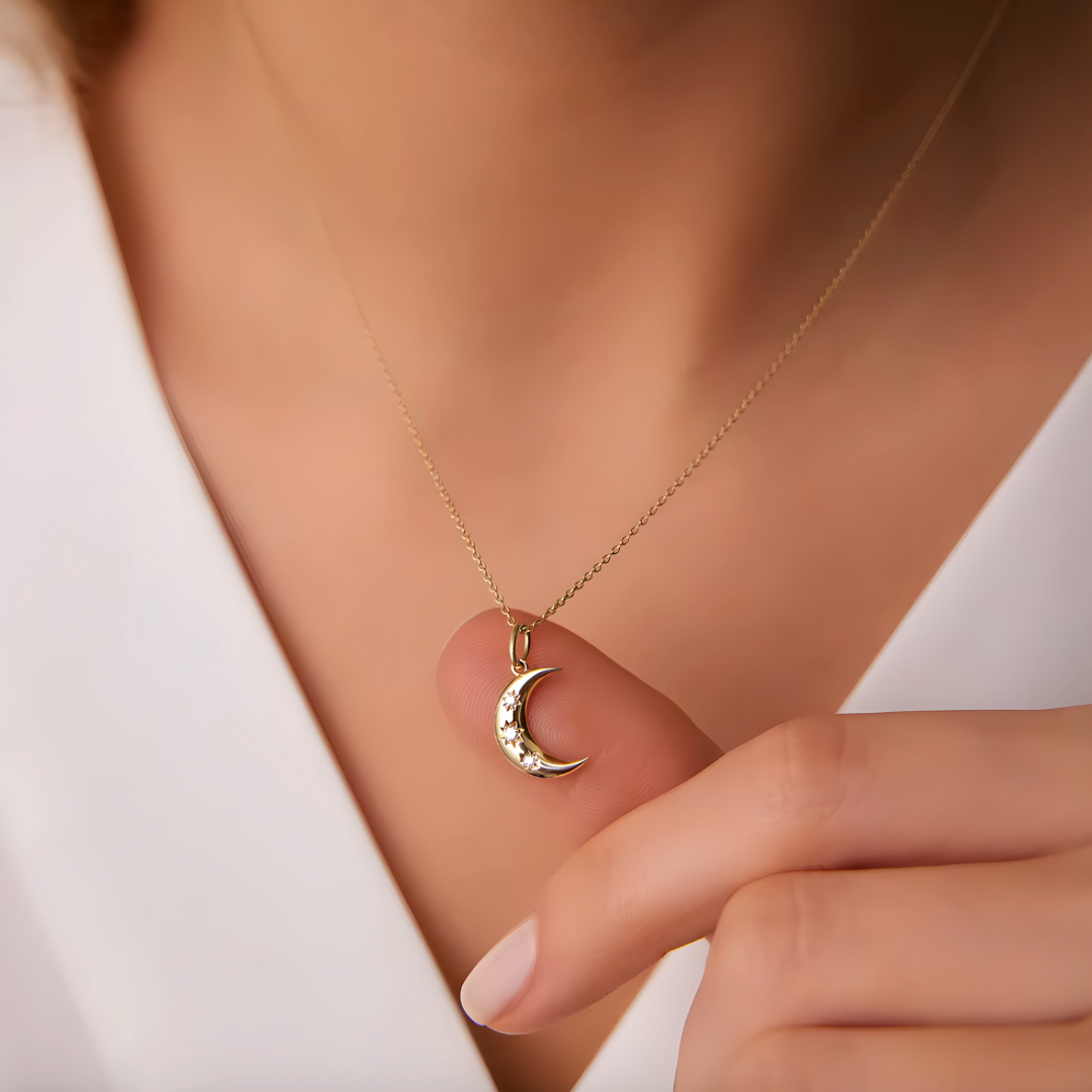 Collier Lune Stellaire