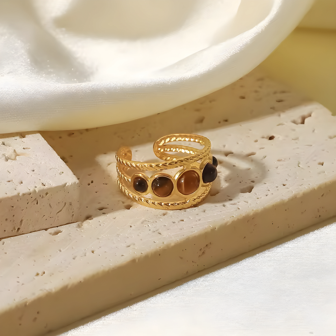 Bague Amulette – Œil de Tigre