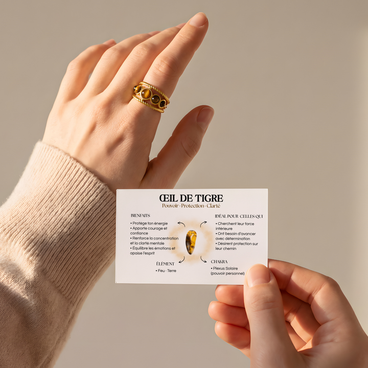 Bague Amulette – Œil de Tigre