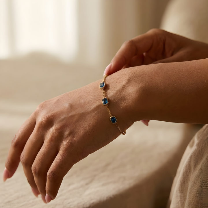 Bracelet Saphir Bleu