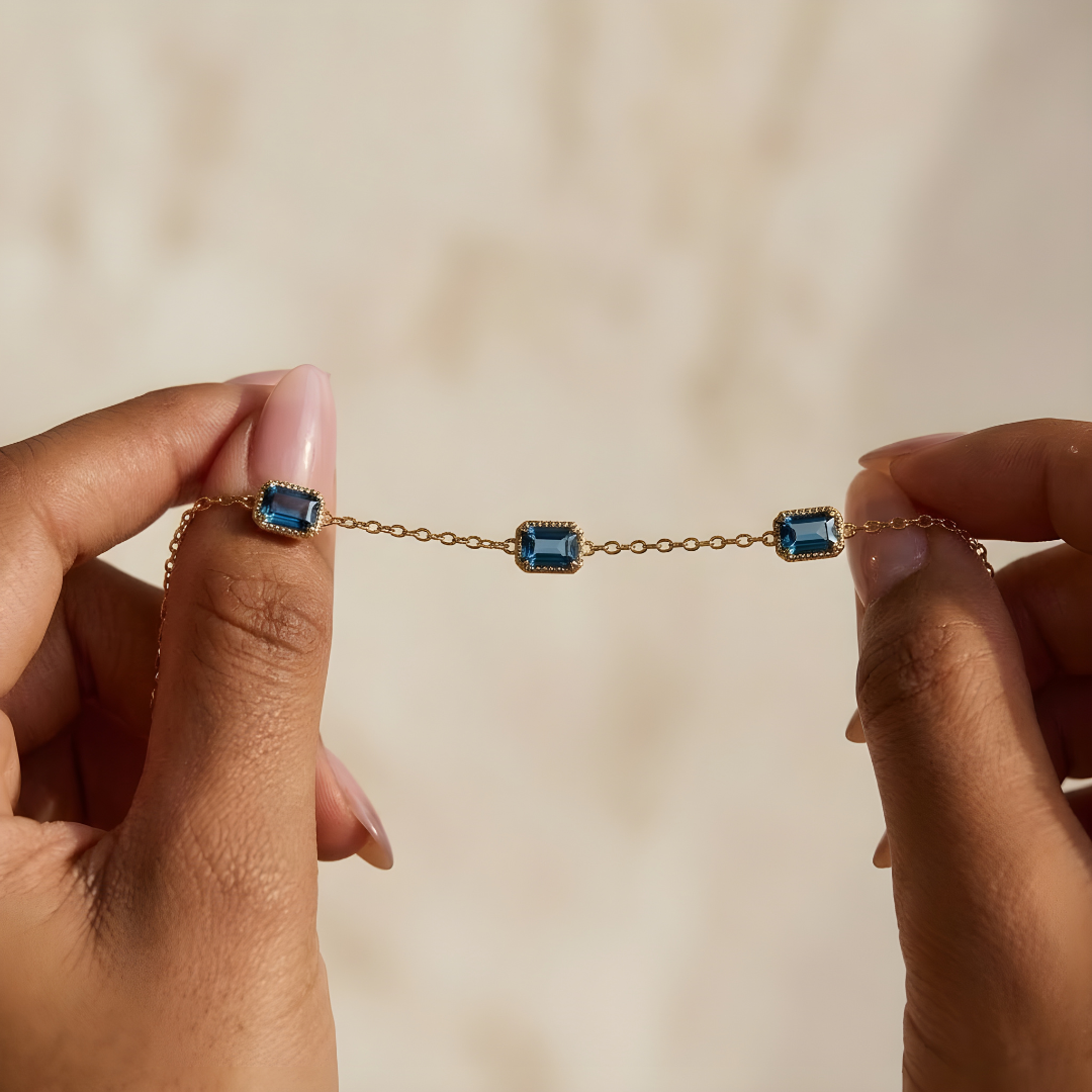 Bracelet Saphir Bleu