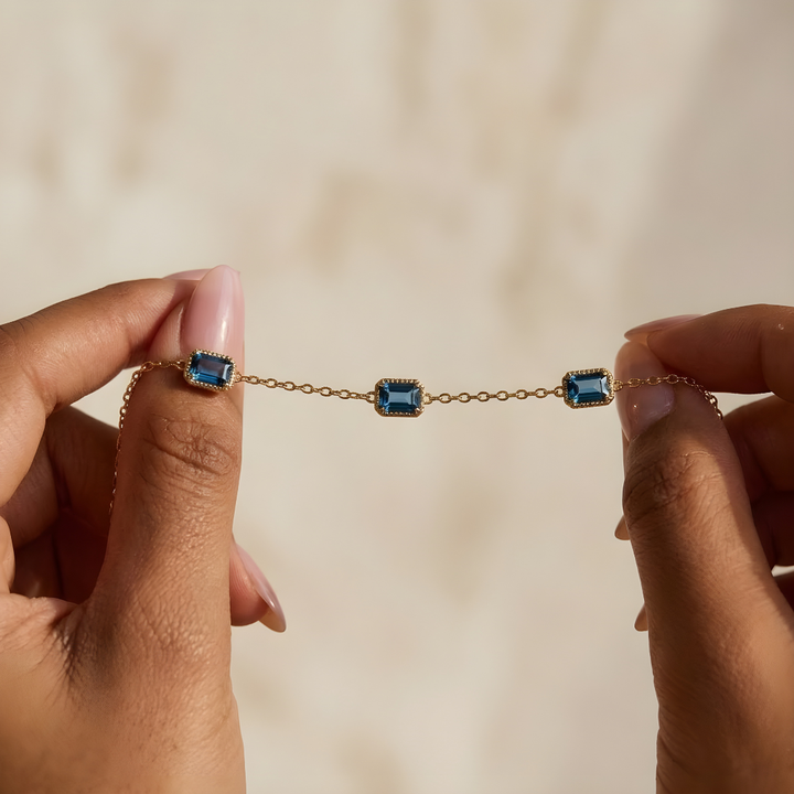 Bracelet Saphir Bleu
