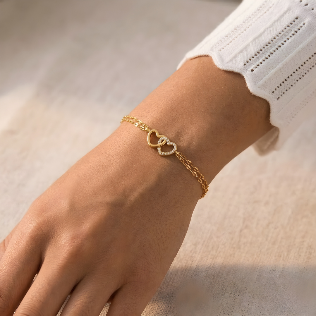 Bracelet Double Cœur