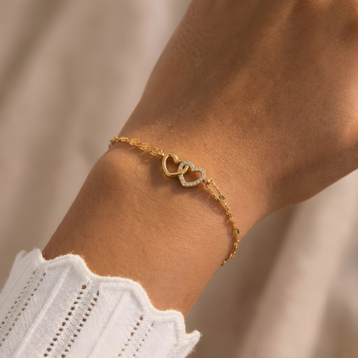Bracelet Double Cœur