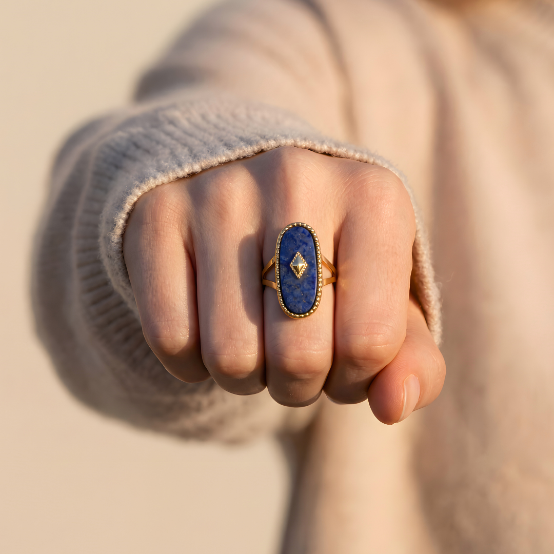 Bague Amulette – Lapis-Lazuli