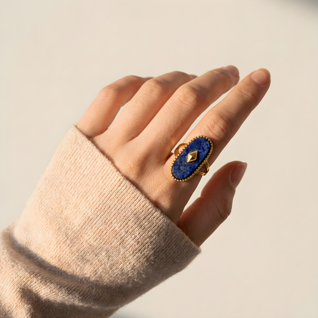 Bague Amulette – Lapis-Lazuli