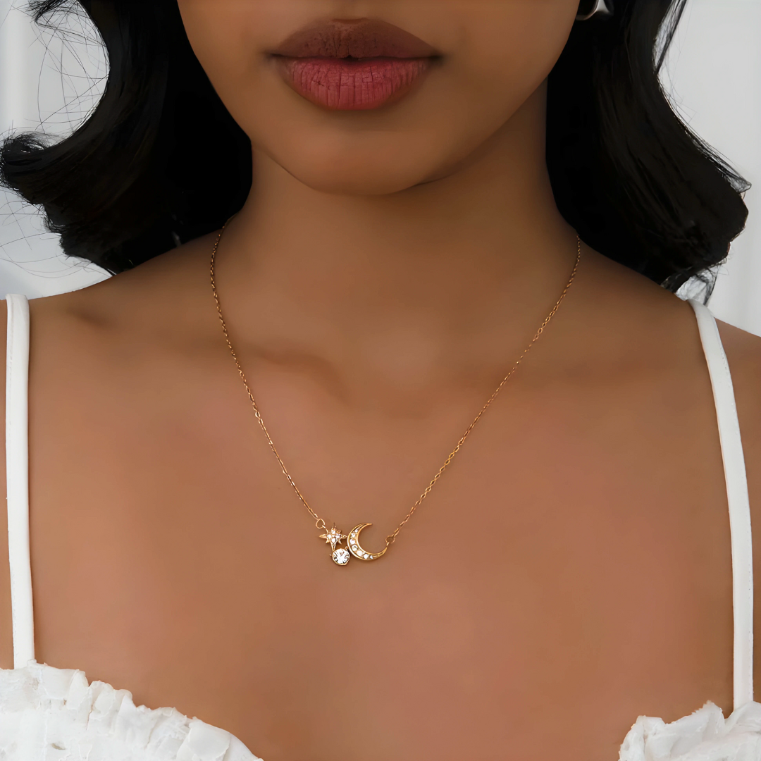 Collier Soleil & Lune Brillante