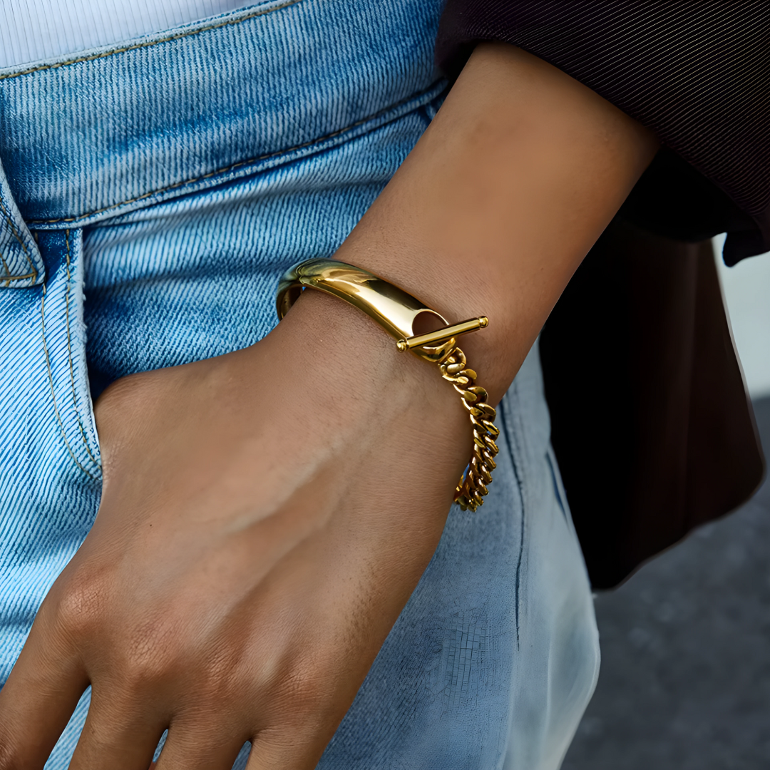 Bracelet Golden Asymétrique