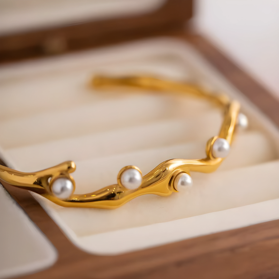 Bracelet Golden Pearl