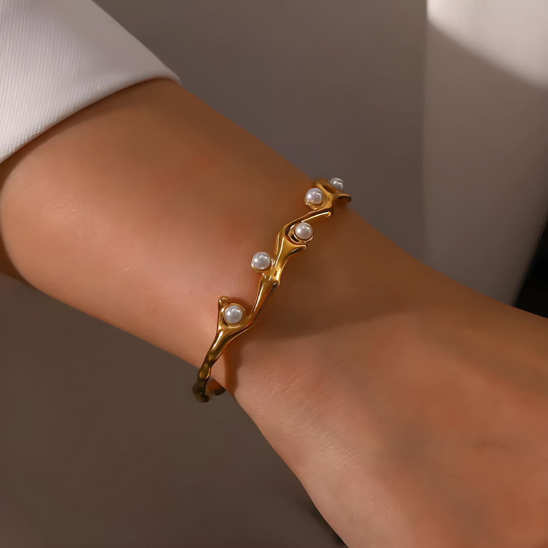 Bracelet Golden Pearl