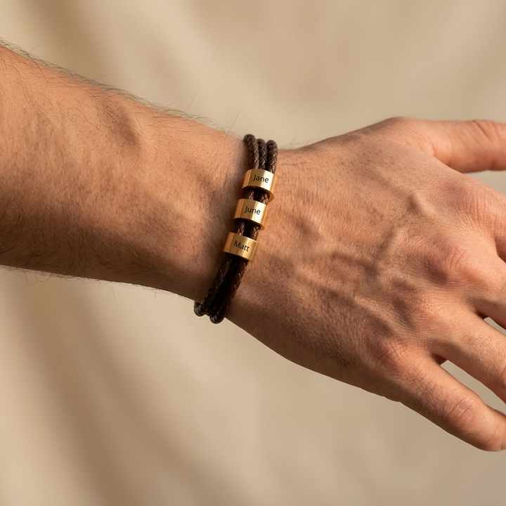 Bracelet Merci, Papa – Personnalisable avec prénoms