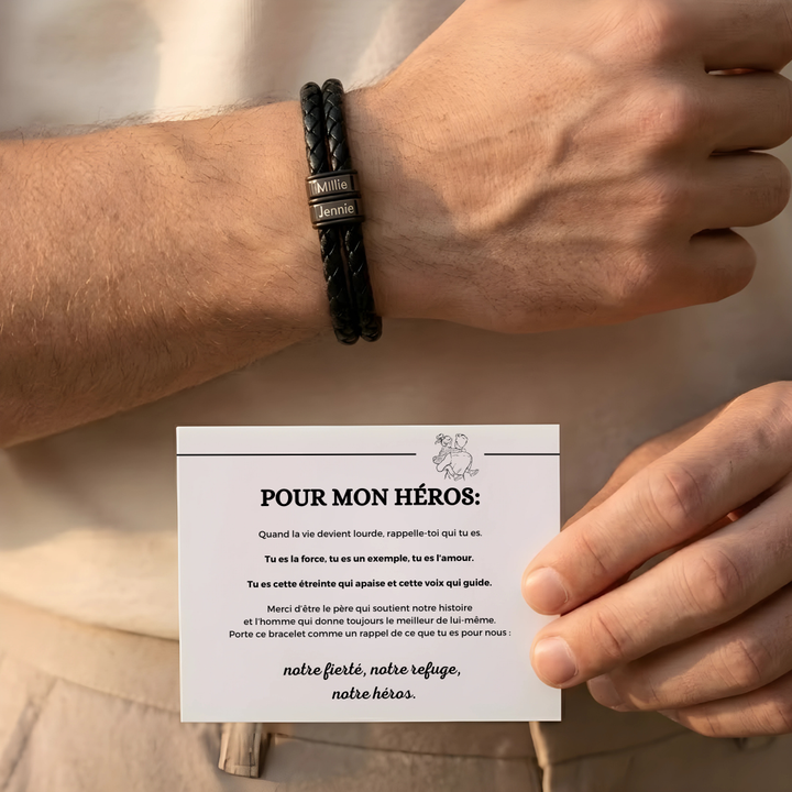 Bracelet Mon Héros – Personnalisable avec prénoms