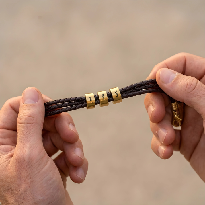 Bracelet Merci, Papa – Personnalisable avec prénoms