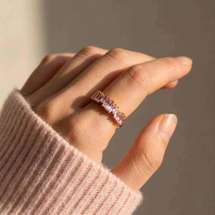 Bague Crystal Rosé