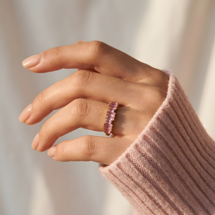 Bague Crystal Rosé