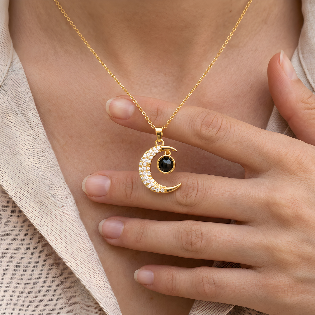Collier Sous la Même Lune – Personnalisé