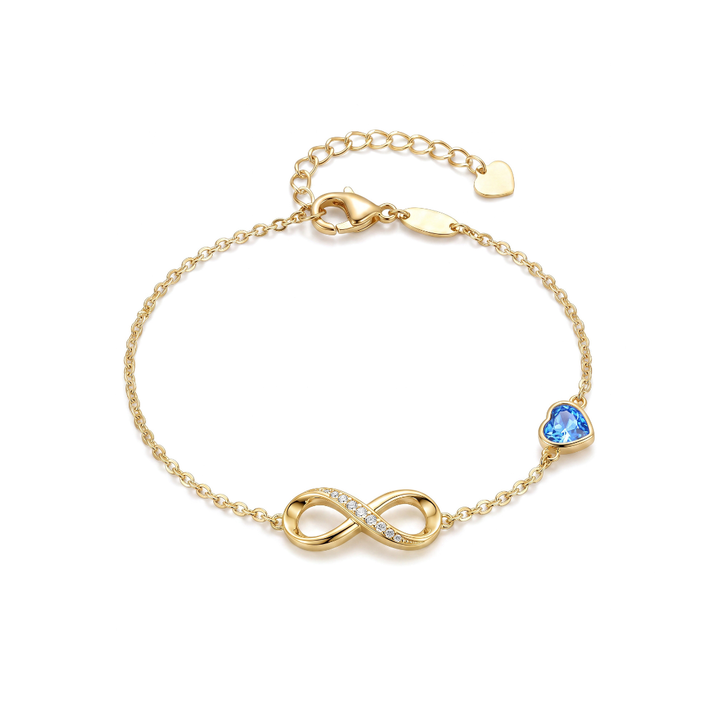 Bracelet Lien Infini – Pierre de Naissance Personnalisée