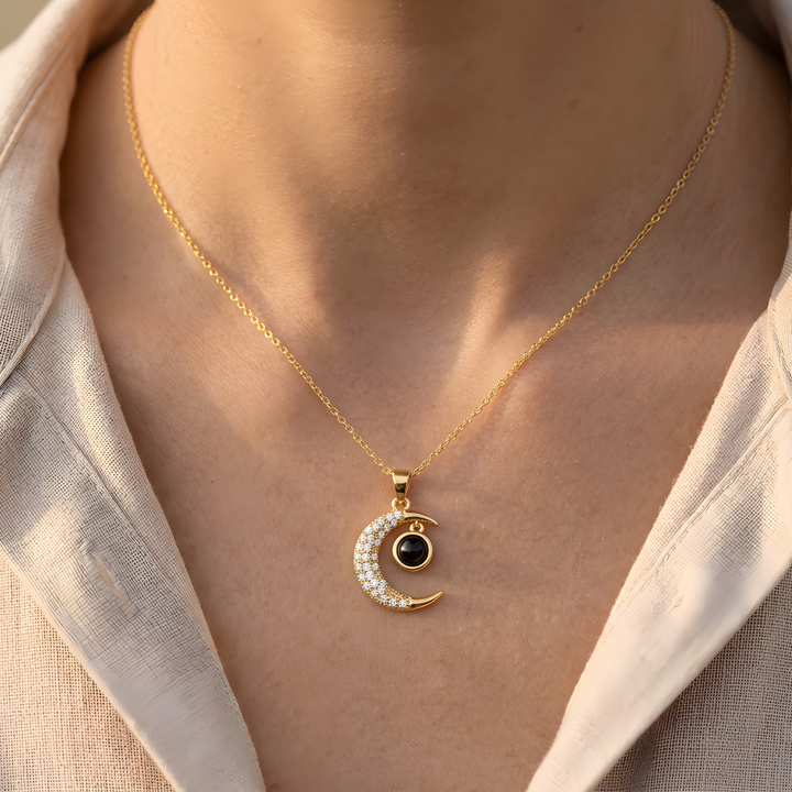 Collier Sous la Même Lune – Personnalisé