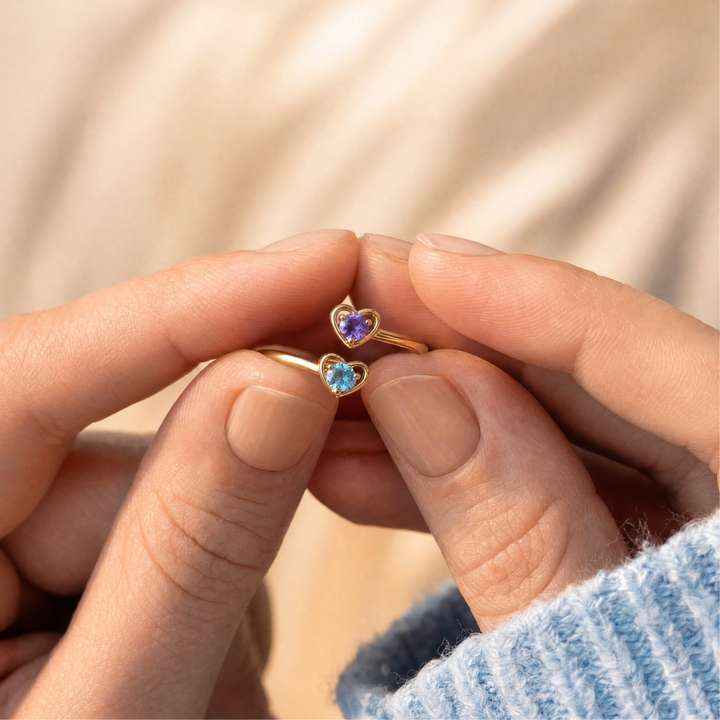 Bague Deux Cœurs – Personnalisée