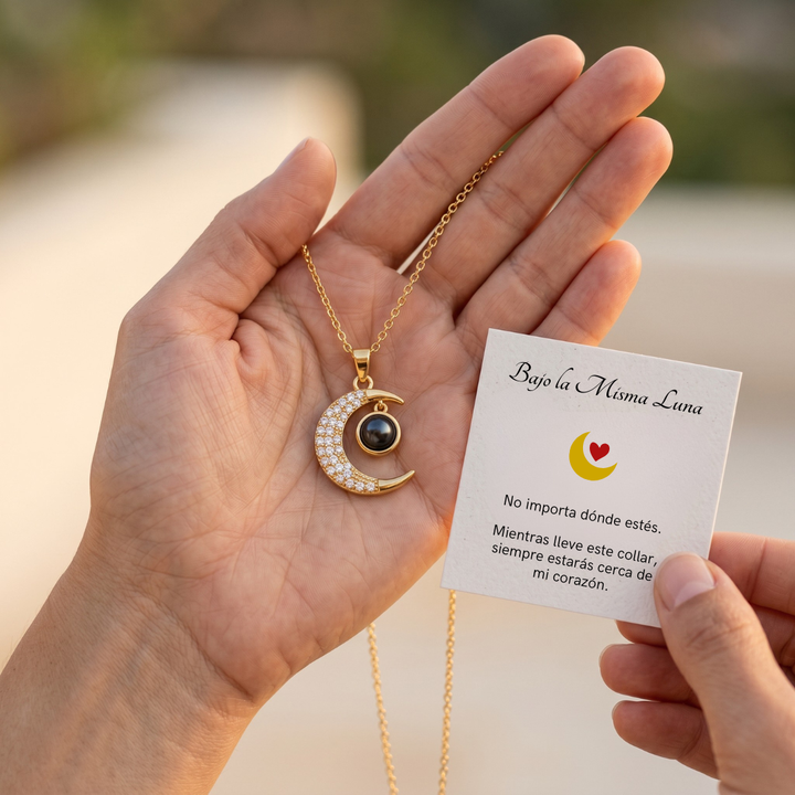Collier Sous la Même Lune – Personnalisé