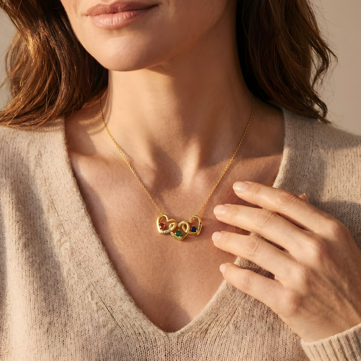 Collier Cœurs Entrelacés - À Ma Maman