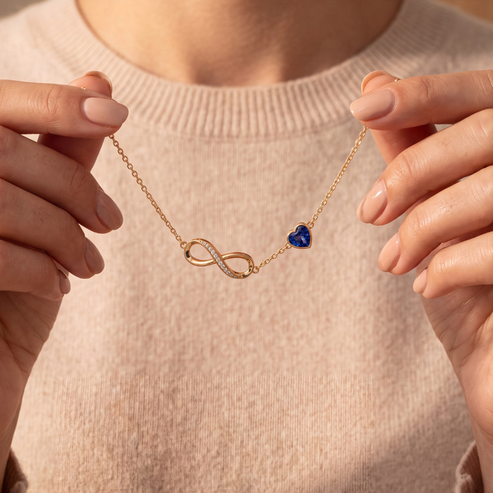 Bracelet Lien Infini – Pierre de Naissance Personnalisée