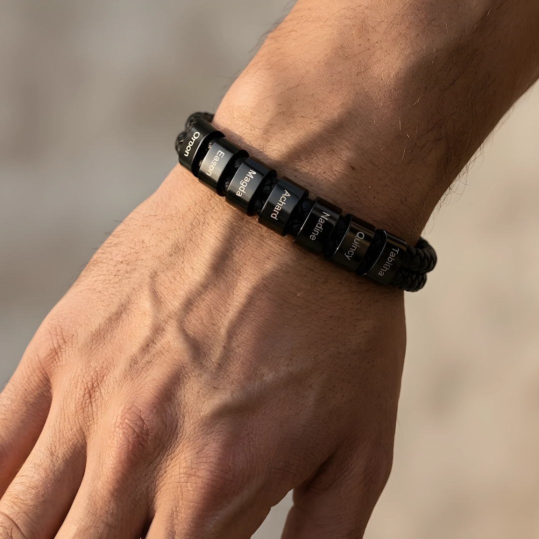 Bracelet Papa Extraordinaire – Personnalisable avec prénoms