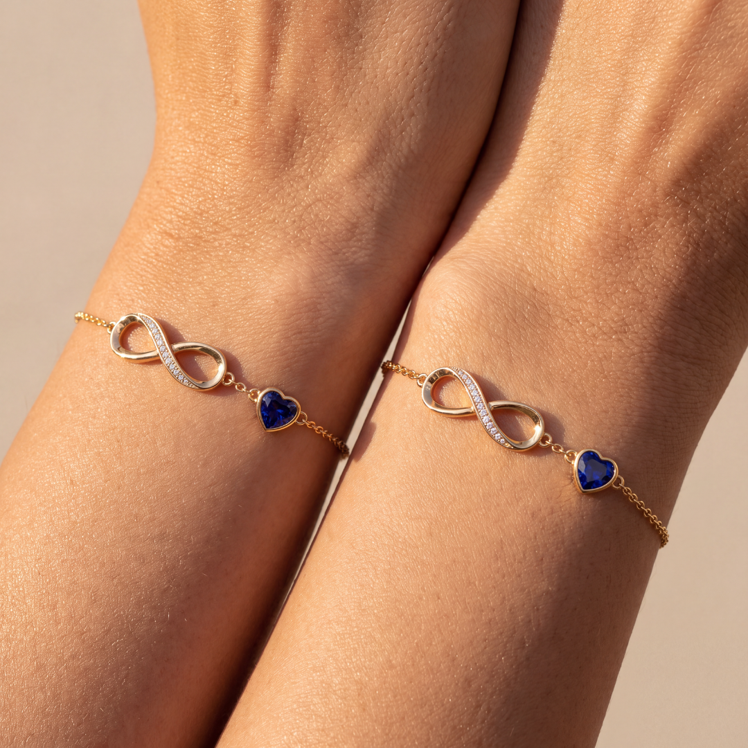 Bracelet Lien Infini – Pierre de Naissance Personnalisée