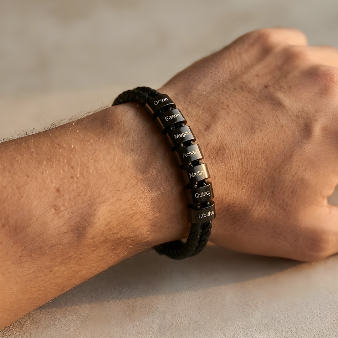 Bracelet Papa Extraordinaire – Personnalisable avec prénoms
