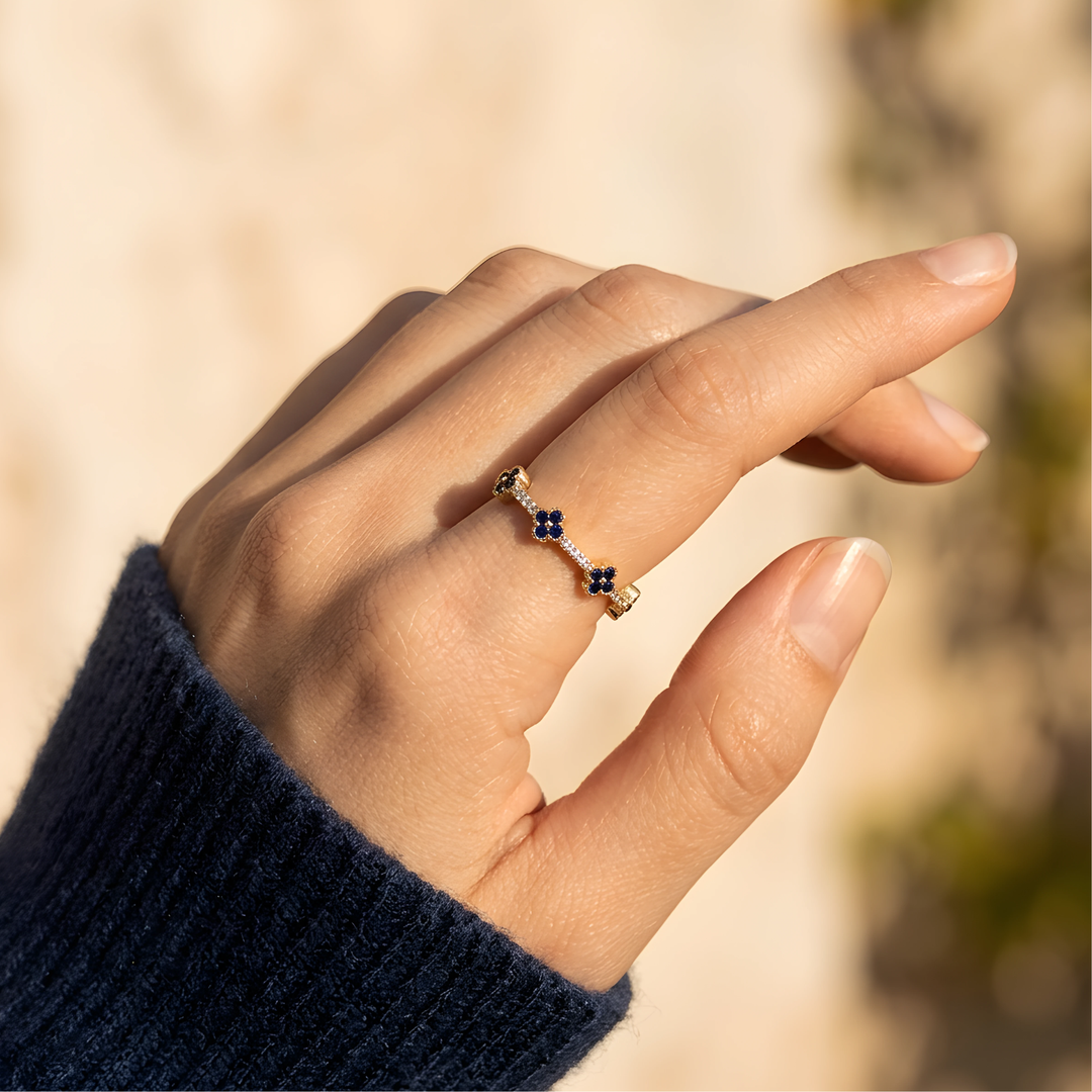 Bague Trèfle Saphir