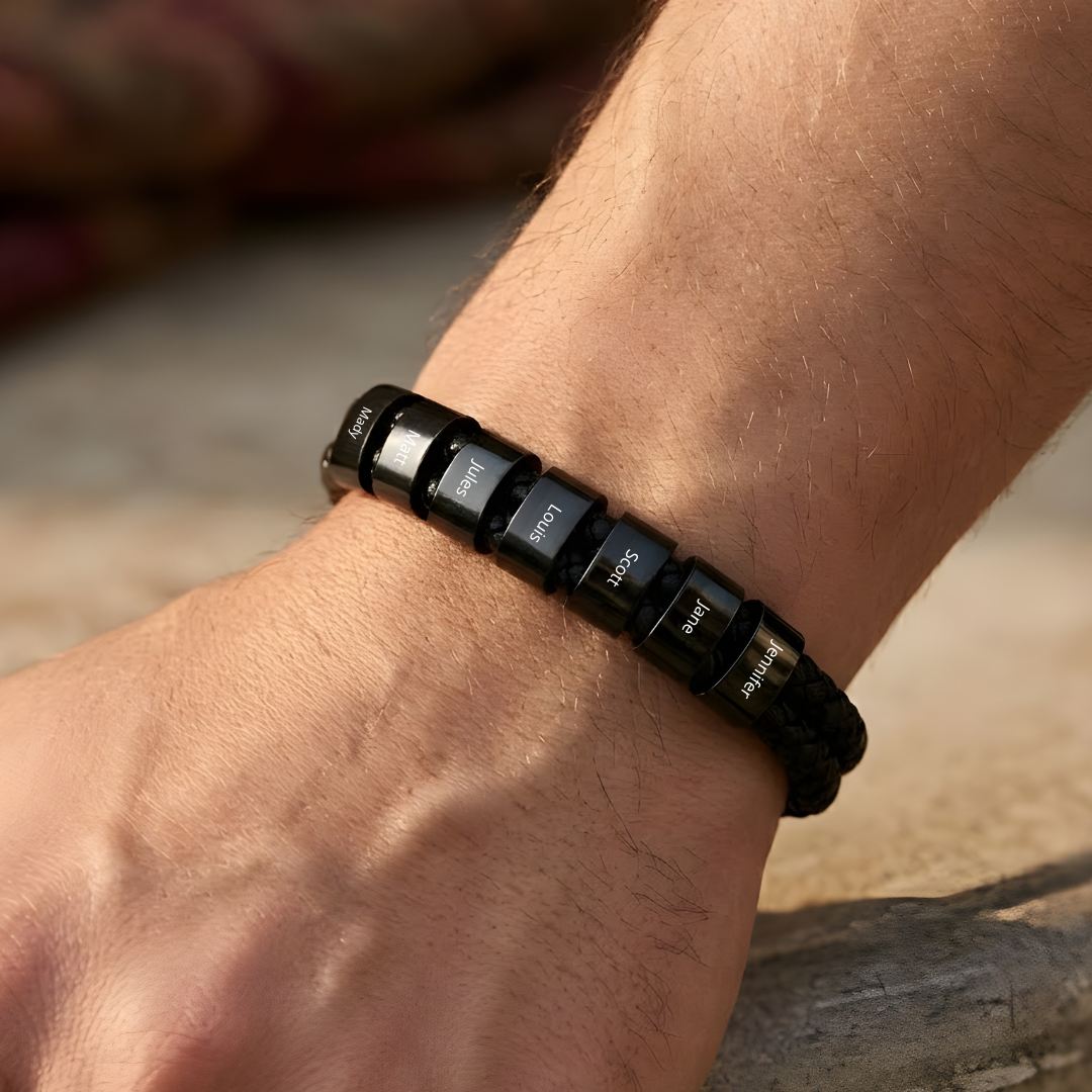 Bracelet Papa Extraordinaire – Personnalisable avec prénoms