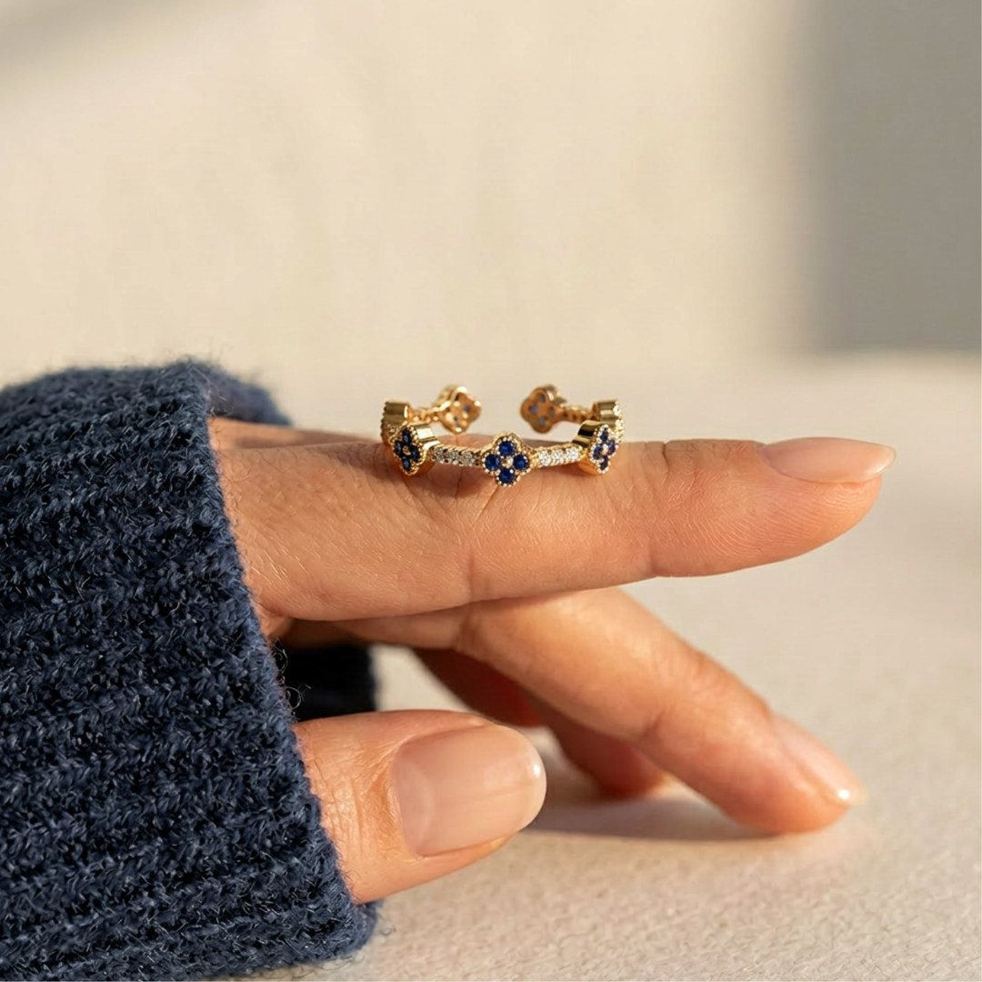 Bague Trèfle Saphir