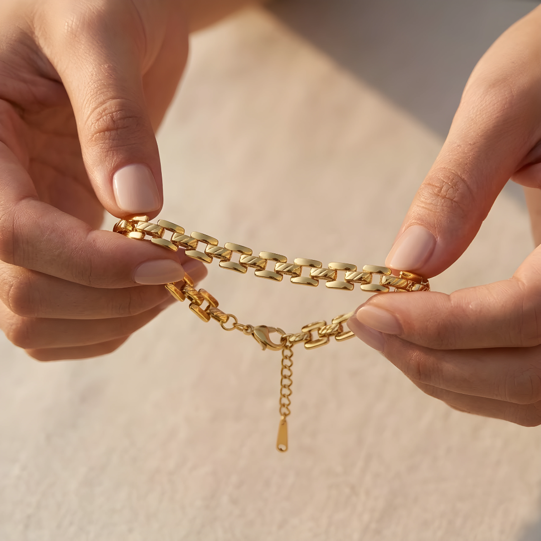 Bracelet Nœud Doré – Mère & Fille