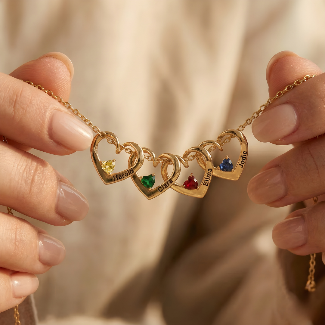 Collier Cœurs Entrelacés - À Ma Maman