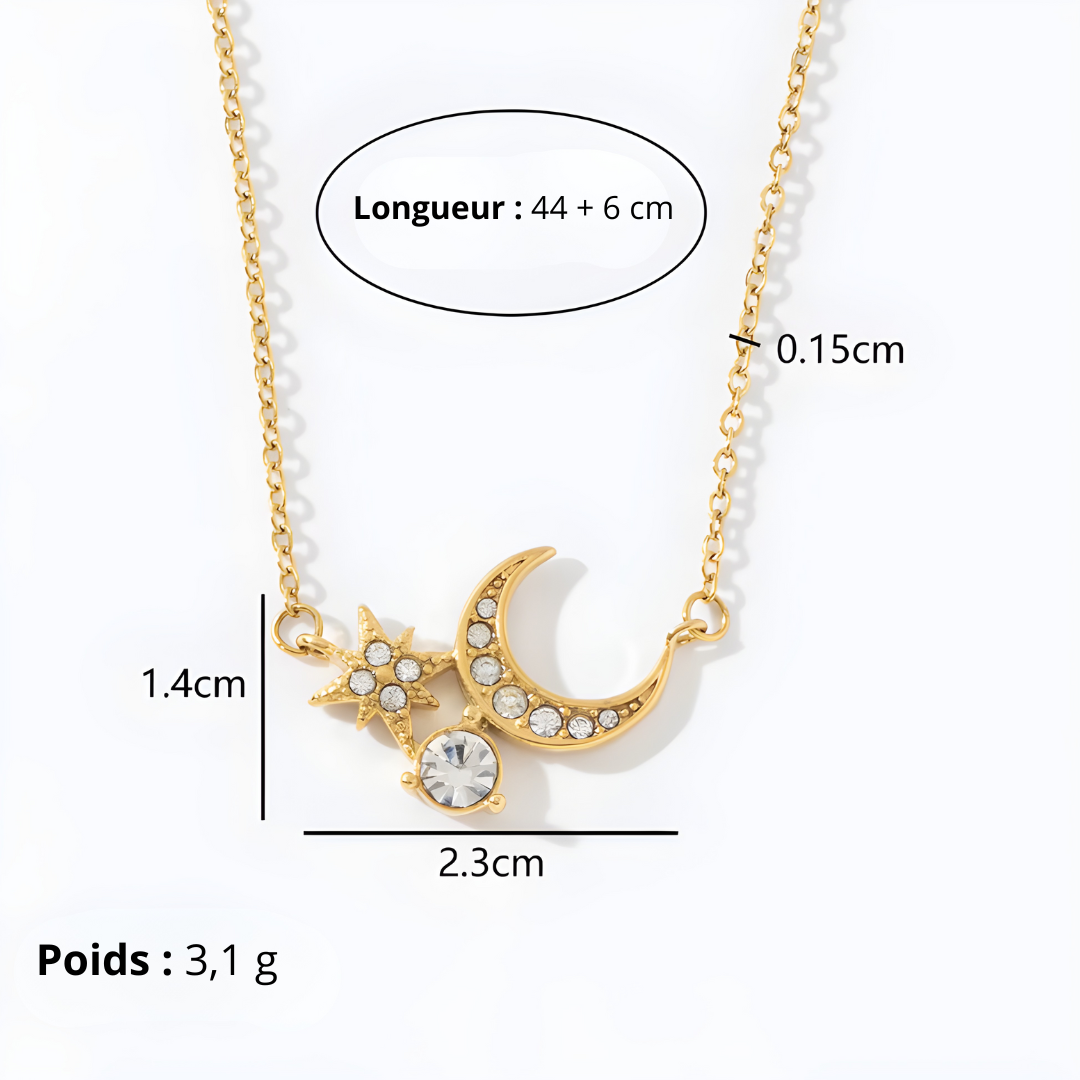 Collier Soleil & Lune Brillante