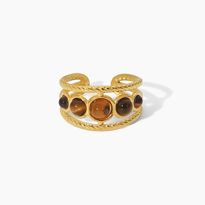 Bague Amulette – Œil de Tigre