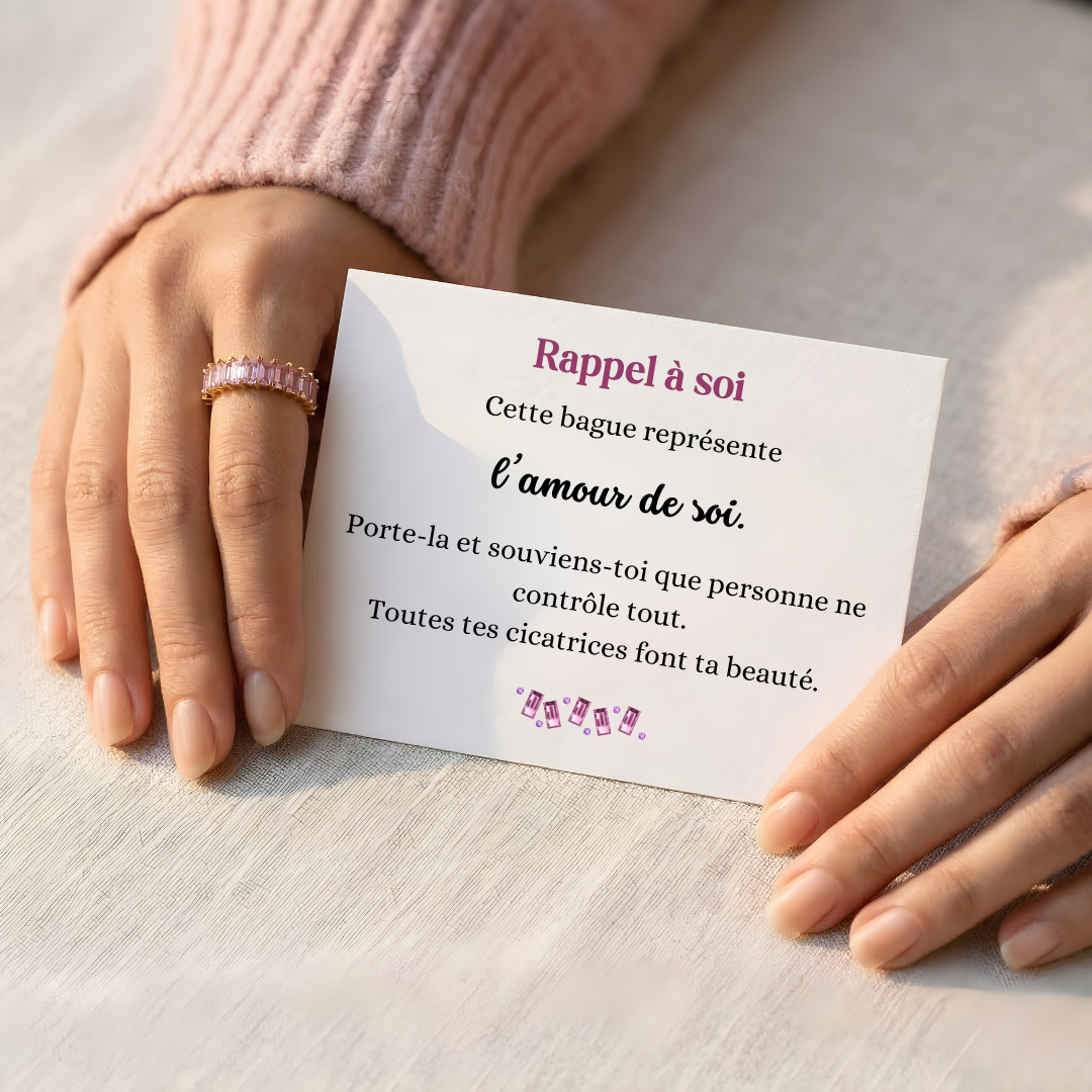 Bague Crystal Rosé
