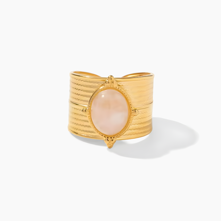 Bague Amulette – Quartz Rose