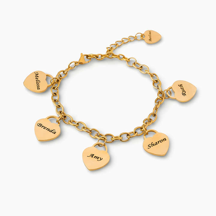 Bracelet de cœurs — Personnalisable jusqu’à 6 cœurs