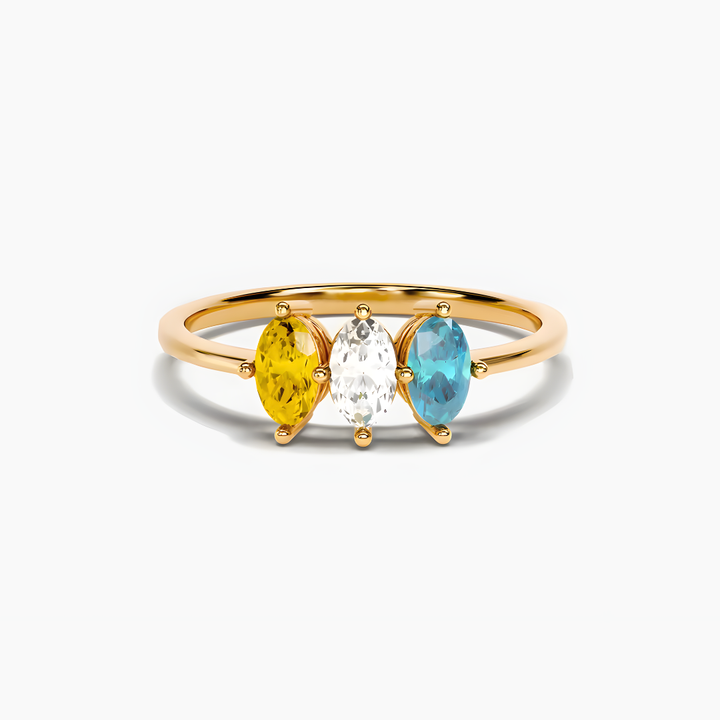 Bague Pierres de Naissance – Mère & Fille