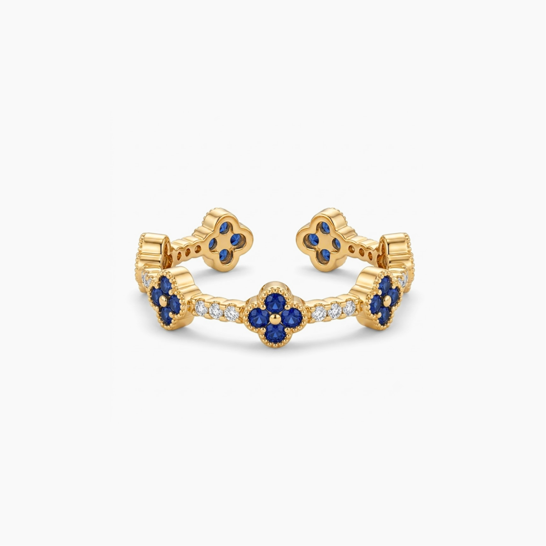 Bague Trèfle Saphir