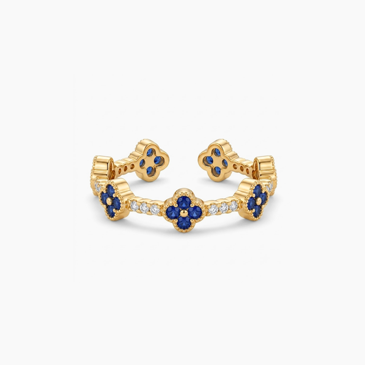 Bague Trèfle Saphir