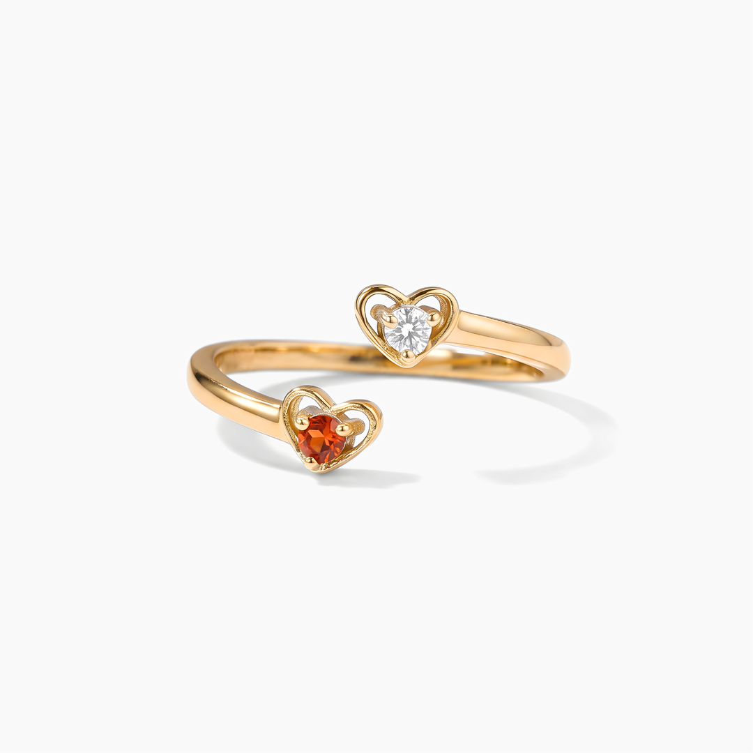 Bague Deux Cœurs – Personnalisée